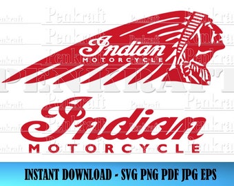 Indian Motorcycle Motorbike Biker Vehicle Wheels Hog Clipart Digital Download SVG EPS PNG pdf dxf jpg Cut Files