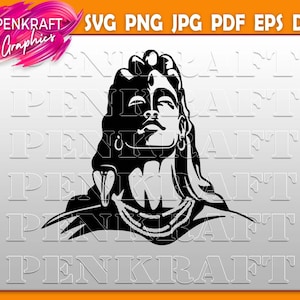 Shiva Svg, Lord Shiva, Shiva spiritual svg design, Shiva Clipart, Printable Svg Png Pdf Eps Jpg Graphics for Cricut cut file Silhouette