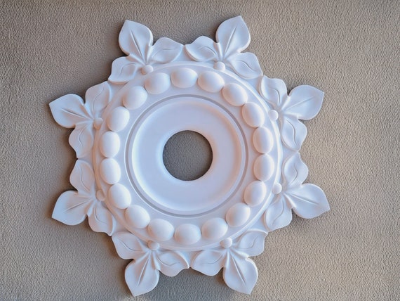 Da Sogno Gesso Pezzo Ornamento IN Bianco, Soffitto, Decorazione, New