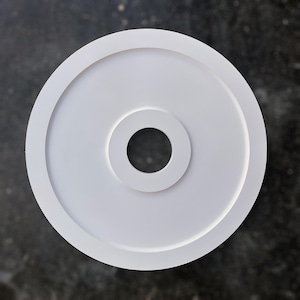 Castom Sleek and Minimalist: Modern Plaster Ceiling Medallion with Clean Line Design - 66 cm, 3d Wall Art Installation, Stylish Home Decor