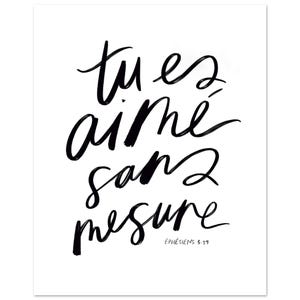 Tu es aimé sans mesure