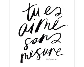 Tu es aimé sans mesure