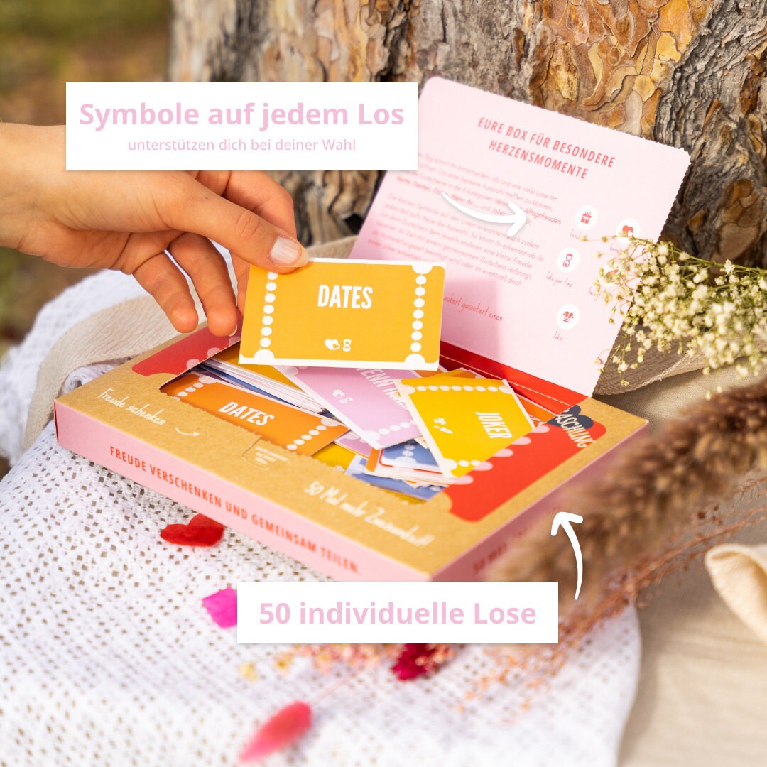 AMARI® Gutscheinbox für Paare 50 Gutschein Lose Etsy.de