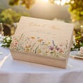Personalized Wedding Memory Box Wood | Gift for Newlyweds & Registry Office | Custom Keepsake Box with Names [Blumenwiese 001.01.08]