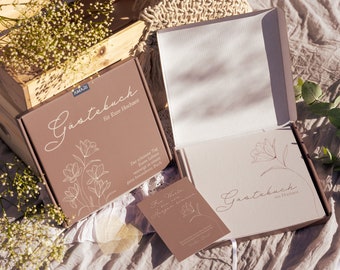 GÄSTEBUCH Hochzeit mit Fragen zum Ausfüllen für den schönsten Tag - Hochzeitsbuch für Gäste, Wedding Guest Book als tolle Erinnerung AMARI®