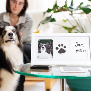 Ensemble d'empreintes de pattes comprenant 2 tampons encreurs et 4 cartes d'impression -Ensemble d'empreintes de pattes chien -Cadeaux pour les propriétaires de chiens -Chat à empreintes de pattes - AMARI®