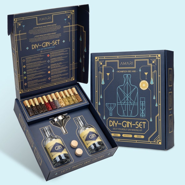 AMARI® DIY Gin Set - to make yourself, gift set including botanicals - perfect for at home or as a gift
