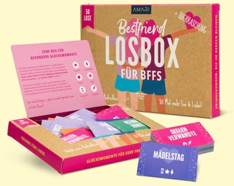 AMARI® Losbox for The Best Friend - Gift for Women & Girls - 50 Lots with Ideas for Fun and Relaxation