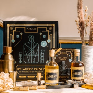 Set da whisky fai da te - da realizzare, set regalo con accessori - perfetto per la casa o come regalo - AMARI®