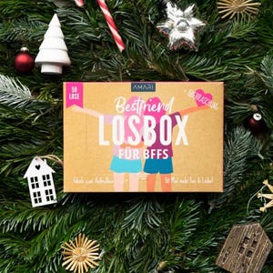 AMARI® Losbox für die Beste Freundin - Geschenk für Frauen & Mädchen - 50 Lose mit Ideen für Spaß und Entspannung