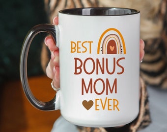 Best Bonus Mom Ever Becher, Best Bonus Mom Becher, Muttertagsgeschenk für Bonus Mom, Bonus Mom Geburtstagsgeschenke, Stiefmutter Geschenk, Stiefmutter Kaffeetassen