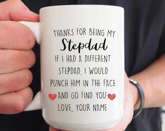 Regalo personalizado para padrastro, taza para padrastro, gracias por ser mi padrastro, divertidos regalos de cumpleaños, Navidad, día del padre para regalos de papá extra