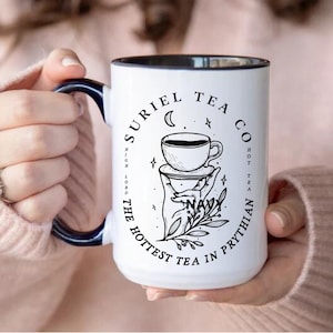 Suriel Tea Co Banned Books Mugs, Bookish Gift Booktok Smut Mug, Reading Gifts for Librarian Cup Book Lover Gift for Women Smut Reader