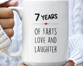 7th Anniversary Gift for Him,  7 Year Anniversary Gifts for Her, 7th Wedding Anniversary Mug, Seventh Wedding Copper Gift for Couples