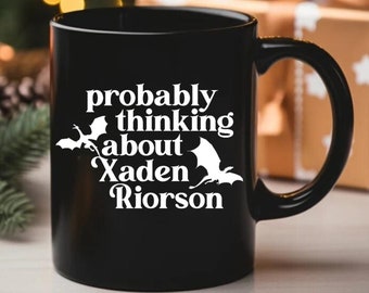 Xaden Riorson Mug, Basgiath War College, Funny Bookish Gift for Her, Christmas Birthday Gifts for Book Lovers, Smut Bookworm Mug, Book Mug