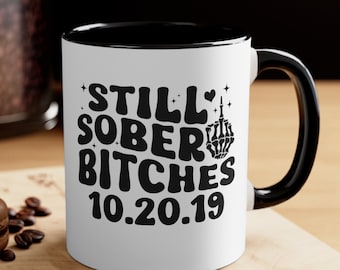Roliga nyktra brudgåvor, återhämtningspresent, personlig nykterhetsmugg, nykterhetsårsdag, AA-present, nykterhetspresent, anonyma alkoholister