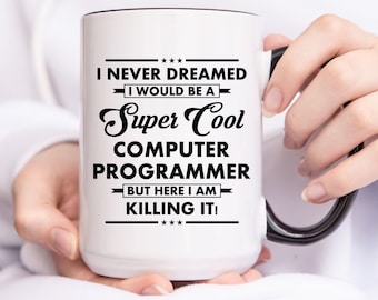 Taza de programador de computadoras, regalo para desarrollador de software, ingeniero de software, experto en computadoras, regalo de codificador, taza de café con código divertido, regalo de programación