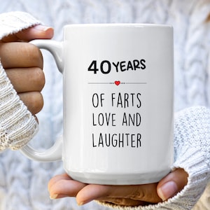 40th Anniversary Gift for Him,  40th Anniversary Gifts for Her, 40th Wedding Anniversary Mug, 40 Years Married Gift for Couples Husband Wife