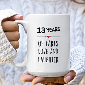 13th Anniversary Gift for Him,  13th Anniversary Gifts for Her, 13th Wedding Anniversary Mug, Lace Wedding Gift for Couples Husband Wife