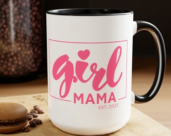 Caneca personalizada da mamãe da menina, presente do dia das mães, presente da nova mãe, caneca da mãe, nova ideia de presente da mãe da menina, mãe das meninas, presente da mãe da menina, presente da mãe da menina