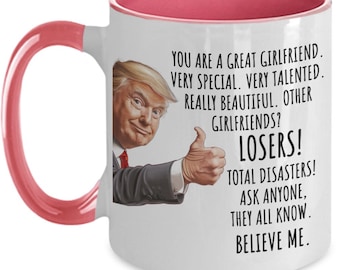 Taza de Trump para novia, regalo de Navidad para novia, regalo de aniversario, taza de café de Donald Trump 2024, taza política