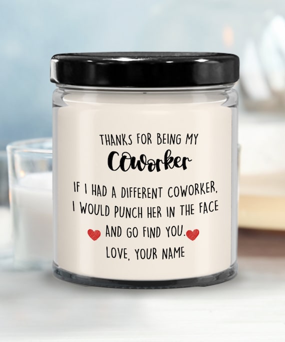 Personalized Coworker Gift for Coworker Candle Thanks for Being My Coworker Gifts Birthday Christmas Gifts from Work Bestie Colleague Boss