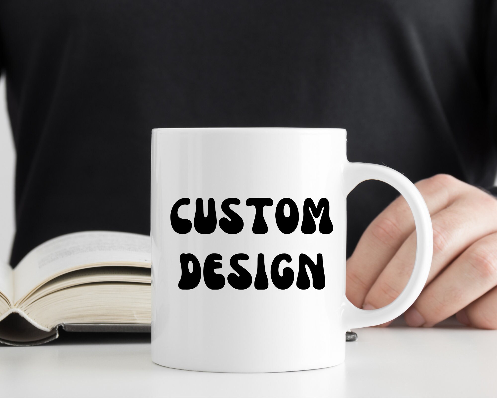Custom Text Coffee Mug, Personalized Coffee Cup, Personalize Text Mug ...