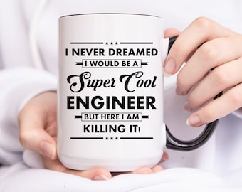 Grappige ingenieur mok, waardering cadeau voor ingenieur, ingenieur koffiemok, ingenieur student afstuderen, beker civiel-werktuigbouwkundig ingenieur