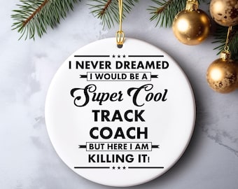 Track Coach Gift for Track Coach Ornament, Funny Running Gifts for Cross Country Coach, Running Coach Track And Field Marathon Coach Decor