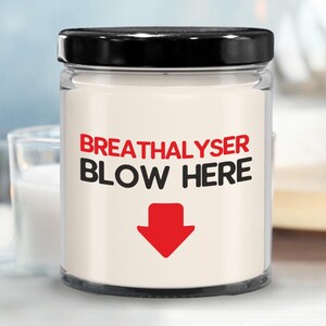 Funny Valentines Day Gift for Him, Breathalyser Blow Here Candle, for Boyfriend, Husband Anniversary Gift for Men, Naughty Candles for Men