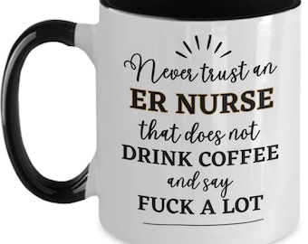 ER Nurse Mug for ER Nurse Gift for Healthcare Worker, ER Nurse Appreciation Thank You Gift for Emergency Nurse Graduation Christmas Birthday