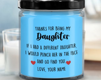 Bougie Fille Drôle, Cadeaux Pour L'obtention Du Diplôme à Ma Fille, L Appréciation, Anniversaire, Cadeau De Noël L Coulée à La Main, Bougie Parfumée Au Soja 9 Oz - France