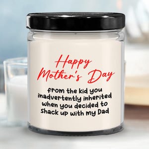 Stepmom Mothers Day Gift for Stepmom Gift for Bonus Mom Mothers Day Gift Candle Funny Step Mom Candle from Stepkids Gift for Stepmom