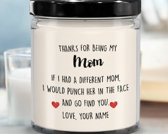 Presente de mãe personalizado para vela de mãe, obrigado por ser minha mãe, presentes de aniversário e Natal para ela, presente de filho, filha, dia das mães