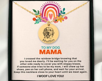 Custom Dog Memorial Necklace, Custom Dog Necklace, Personalized Pet Memorial Jewelry, Custom Dog Portrait Necklace, Dog Remembrance Gifts