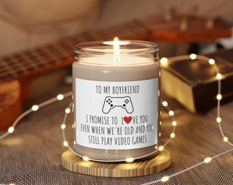 Gamer Boyfriend Gift, Video Game Candle, Personalized Gift for Boyfriend, Video Game Player Boyfriend Custom Candle, Boyfriend Birthday