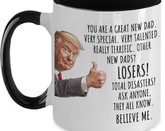 新米パパのためのトランプマグカップ、新米パパへのベビーシャワーギフト、これからパパになる人へのマグカップ、新米パパへのギフト、あなたは素晴らしい新米パパ、トランプ好きの彼へのギフト