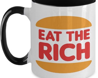 Floral Eat the Rich Mug, Anti Oligarchy Coffee Cup, Worker Rights Protest  Gift, Anti Fascism Socialist Tea Mug, Radical Political Art - Etsy