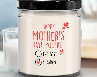 Funny Mothers Day Gift for Mom Candle from Daughter Son Gift for Mother, Hilarious Mothers Day Candle for Her