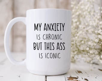 Mental Health Mug, Anxiety Gifts for Her, Mental Health Matters, Uplifting Gift for Bet Friend Birthday, Depression Gift, Funny Anxiety Mug