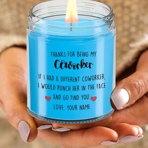 Personalized Coworker Gift for Coworker Candle Thanks for Being My Coworker Gifts Birthday Christmas Gifts from Work Bestie Colleague Boss image 7