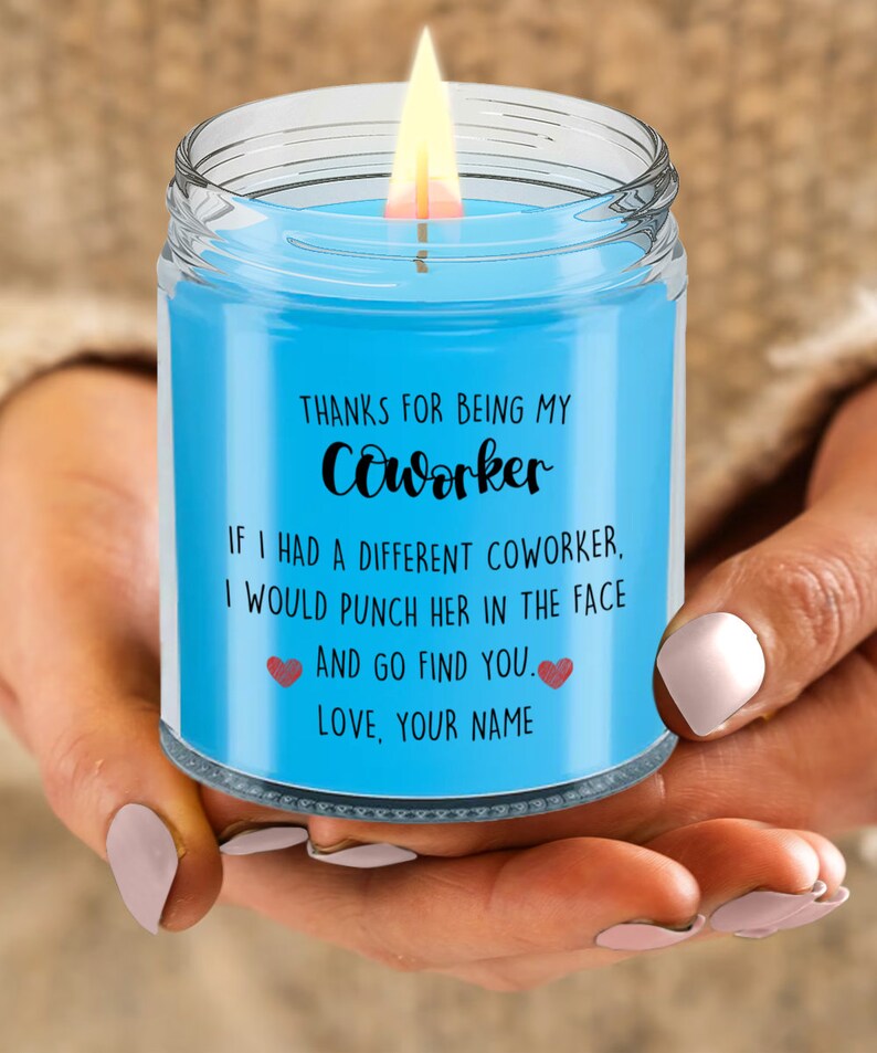 Personalized Coworker Gift for Coworker Candle Thanks for Being My Coworker Gifts Birthday Christmas Gifts from Work Bestie Colleague Boss image 7