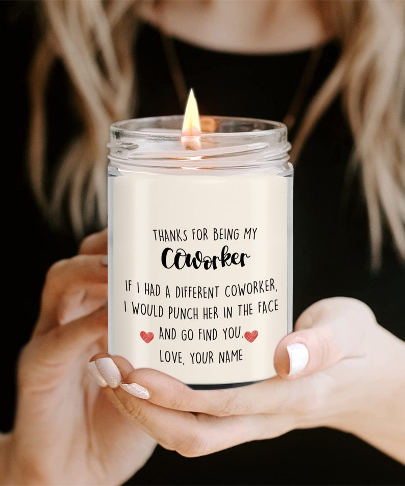 Personalized Coworker Gift for Coworker Candle Thanks for Being My Coworker Gifts Birthday Christmas Gifts from Work Bestie Colleague Boss image 6
