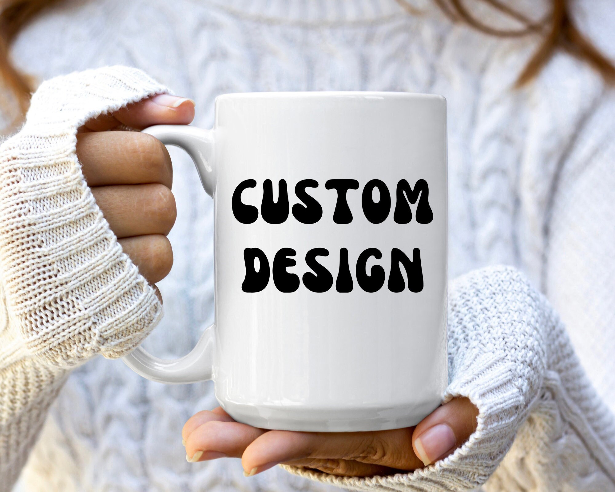 Custom Text Coffee Mug, Personalized Coffee Cup, Personalize Text Mug ...