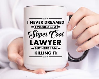 Regalo divertido para abogado, taza de abogado, taza de asistente legal, regalos de graduado de derecho, taza de abogado, taza de estudiante de derecho, mejor taza de abogado, regalos de abogado