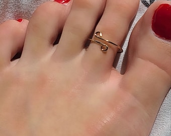 toe ring, adjustable toe ring, dainty toe ring, gift for her, beach jewelry, foot jewelry beach, wedding foot jewelry, barefoot jewelry