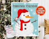 Christmas Advent Calendar, Printable Advent Calendar, Christmas Countdown Sign, Christmas Countdown Wall Art, Christmas Kids Calendar