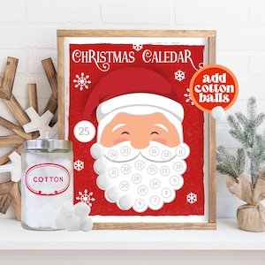 Christmas Countdown Calendar For Kids, Printable Advent Calendar, Christmas Countdown Sign, Christmas Countdown Activities