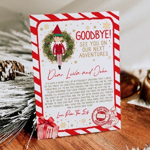Editable Elf Goodbye Letter Template, Christmas Elf Letter Farewell ...