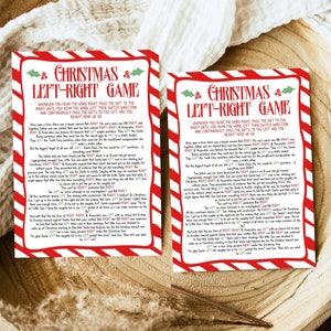 Christmas Left and Right Game Template, Printable Christmas Party Games ...